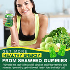 Riyuetian 2 Pack Sea Moss Gummies - 120 Vegan Irish Moss Gummy Bears - Made with Natural & Organic Sea Moss Gel, Bladderwrack & Burdock Root - Seamoss Supplement for Energy, Immune Support