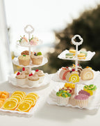 Kootek Dessert Cupcake Stand, 5pcs Dessert Table Display Set, 3 Tiered Cup Cake Holder Tower Stand Riser& Cookie Serving Trays for Wedding, Tea Party, Birthday, Baby Shower