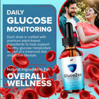 GlucoZen Advanced Formula Drops – Gluco Zen Liquid Supplement Drops Natural Ingredients, Reviews - 2 Bottles - 2 Month Supply