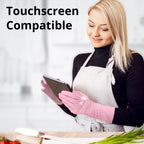 SwiftGrip Disposable Nitrile Dishwashing Gloves, Extended 12 Inches Cuff, 6-mil, Small, Cherry Blossom Cleaning Gloves for Latex-Free, Ideal for Cooking, Hair Dye, Spa (Box of 100)