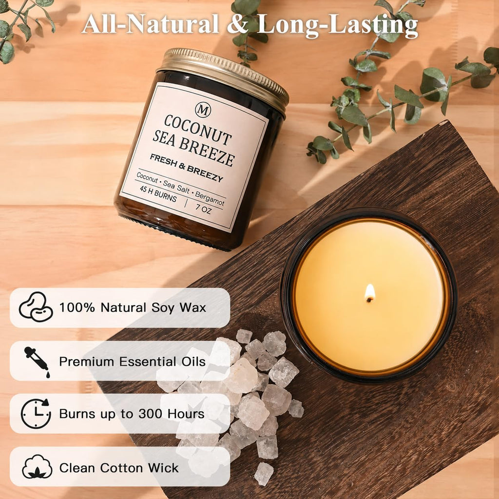 JGXLQ Scented Candles for Home, 6-Pack Soy Candle Gift Set, Up to 300 Hours