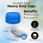 2 Pcs 0.8 Gallon Jugs with Caps Empty Plastic Gallon Containers with Lids Container Automotive Square F-Style Plastic Jug Bottle for Liquids Water Laundry Soaps Detergents Home and Commercial Use