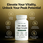 Omvyra Labs NR + Black Ginger Complex, 60 Capsules