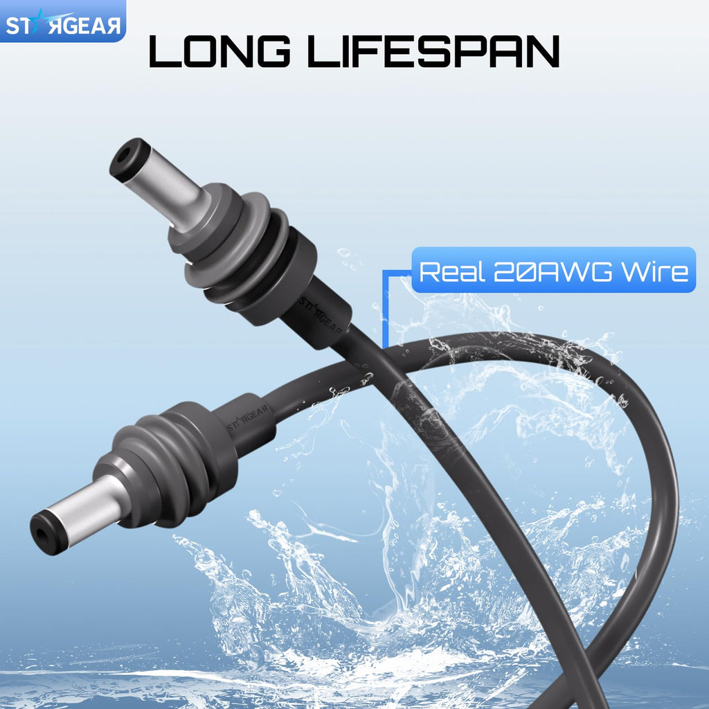 STARGEAR Starlink Mini Cable 6.5FT, 20AWG Replacement Starlink Mini DC Power Cable Starlink Mini Accessories, Starlink Power Cord Outdoor