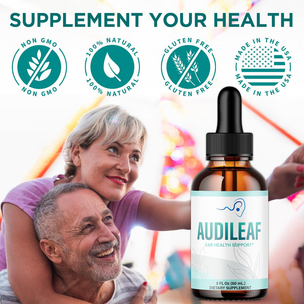 Audileaf Drops, Audileaf Ear Health Support with All Natural Ingredients, Advanced Health and Wellness Support Supplement with Maximum Strength Multivitamins Hearing Support (30 Servings)