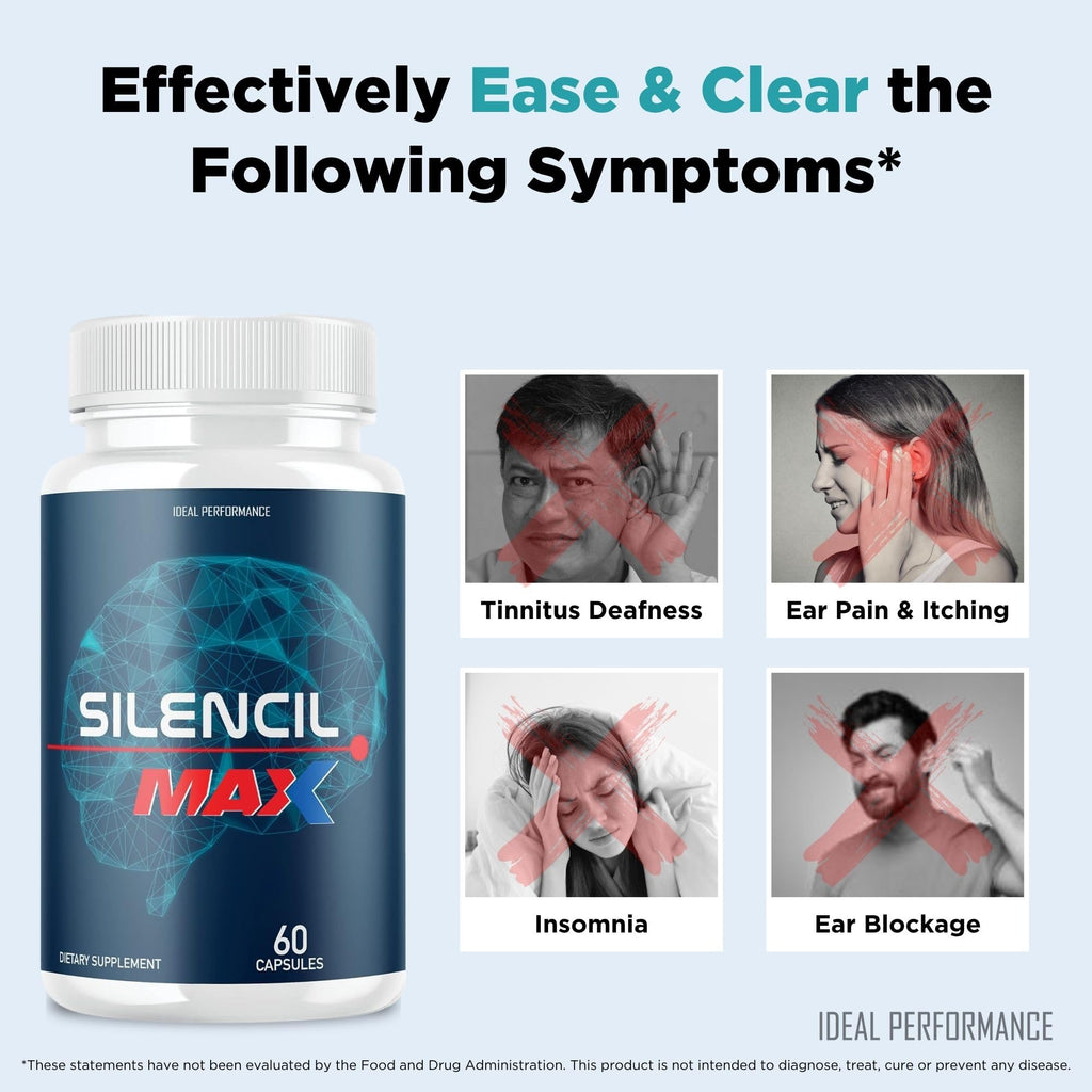 IDEAL PERFORMANCE (5 Pack) Silencil Tinnitus Max Supplement Pills Silencio Silencile (300 Capsules)
