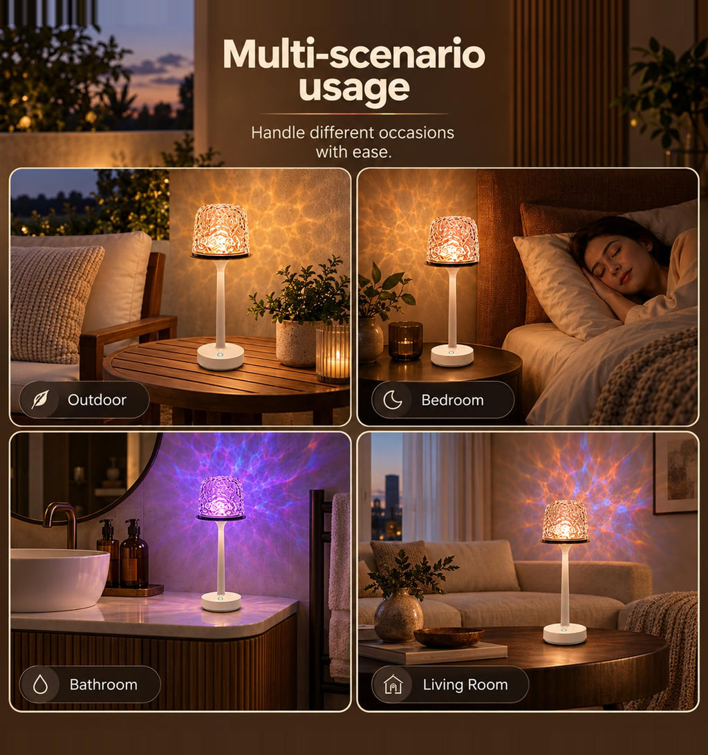 Govexila Waterproof Shower Lamp Light Outdoor Floor Lamps Rechargeable LED