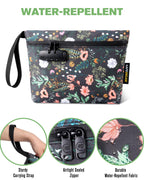 SafeDelux Smell Proof Bag, Odor Proof Bag with Combination Lock, Durable Smell Proof Container with Carbon Lining, Secure Odorless Travel Pouch for Home & On-the-Go (Green Combo)
