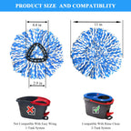 [10 Pack]Mop Heads Replacements, Spin Mop Replacement Head Deep Cleaning Machine Washable and Easy Replace,Spin Mop Refill Replacement Head 100% Microfiber,Mop Head Compatible with RinseClea