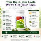 Pinnaclife McCord BrainHealth Brain Supplement with Olivamine, Vitamin D3, B6 & B12, Rhodiola Rosea, Magnesium & Taurine, Supports Memory, Focus, Clarity & Productivity for Men and Women