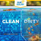 Sun2Solar Blue 14 ft x 28 ft Rectangle Solar Cover | 800 Series | Heat Retaining Blanket for Rectangular Inground & Above Ground Swimming Pools | Use Sun to Heat Pool | Bubble Heating Blankets