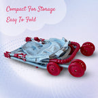 My First Baby Doll Stroller for Toddlers 3 Year Old Girls, Little Kids | Folding Baby Stroller for Dolls, Toy Stroller for Baby Dolls with Bottom Storage Basket, Foldable Frame, Canopy, Seatbelt