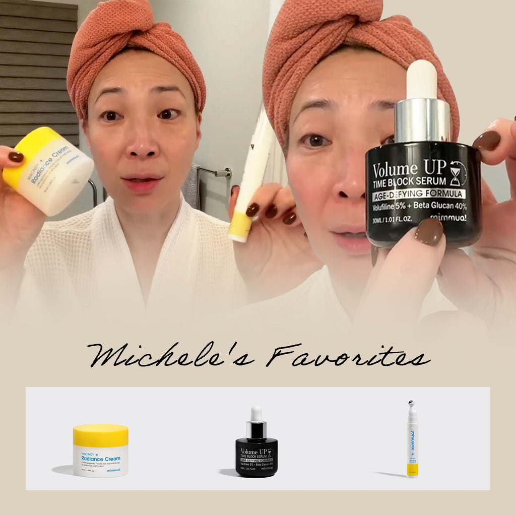 mimmua! Volume Up Time Block Serum | Anti-Aging 5% Volufiline + 40% Beta Glucan | Plumps Wrinkles by Stimulating Fat Cell Production | Undereye, Forehead, Frown Lines&Neck Wrinkles | 30ml / 2pcs