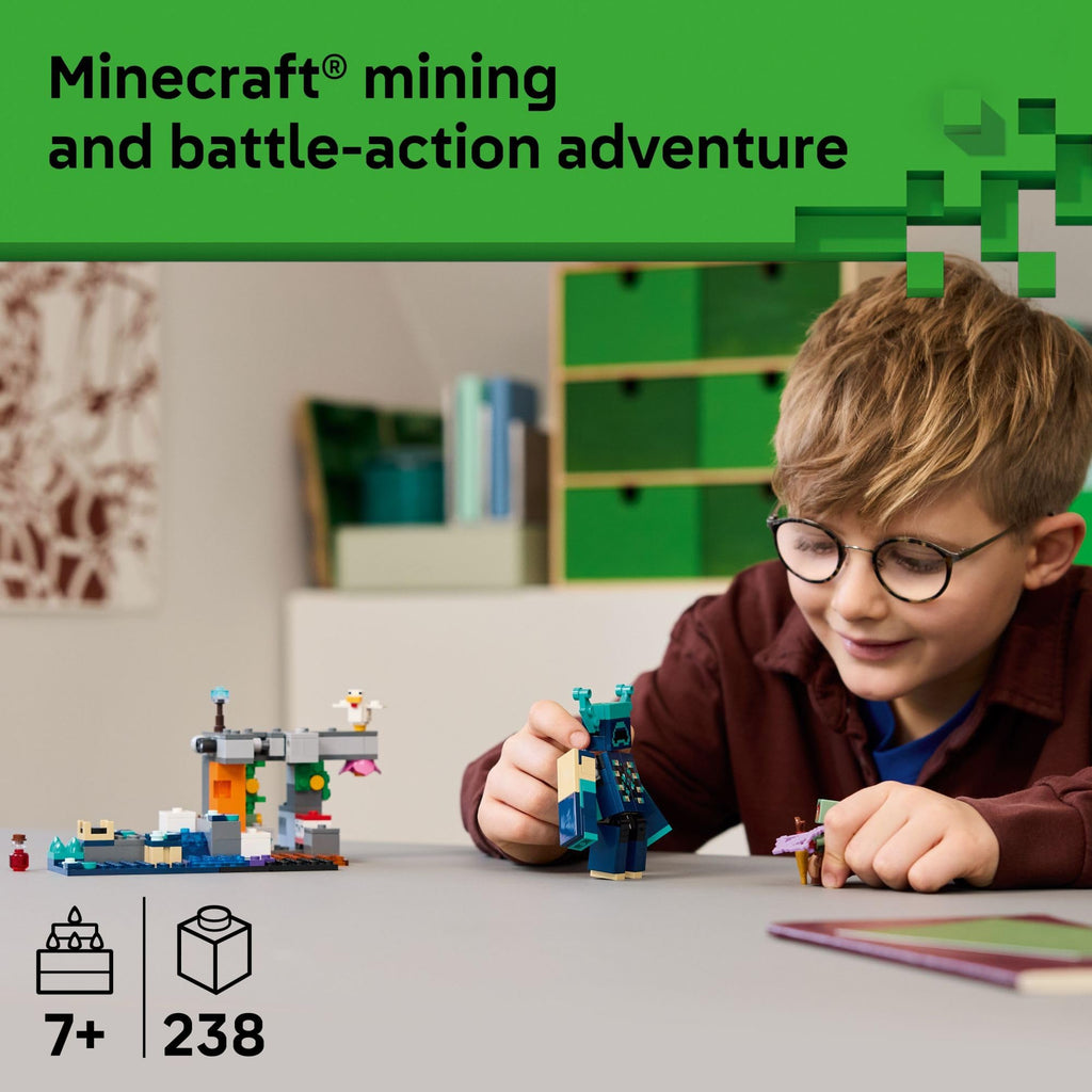 LEGO Minecraft The Warden Encounter Kids Toy - Collectible Building Set for Boys and Girls 7+- with Silent Ranger Minifigure - Great Birthday Gift for Gamers and Kids Who Love Minecraft Toys - 21274