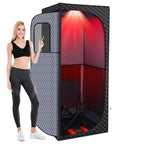 Veloqore Dry Infrared Sauna, Saunas Box with Red Light Therapy for Relaxation, Detox and Muscle Relief, 9 Levels Up to 140°F Personal Indoor Saunas Tent, Portable Sauna for Home, Bedroom, Living Room