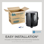 Universal Centerpull Paper Towel and Wiper Dispenser by GP PRO (Georgia-Pacific), Black, 54050, 10.25” W x 10.75” D x 12.625” H, 1 Dispenser