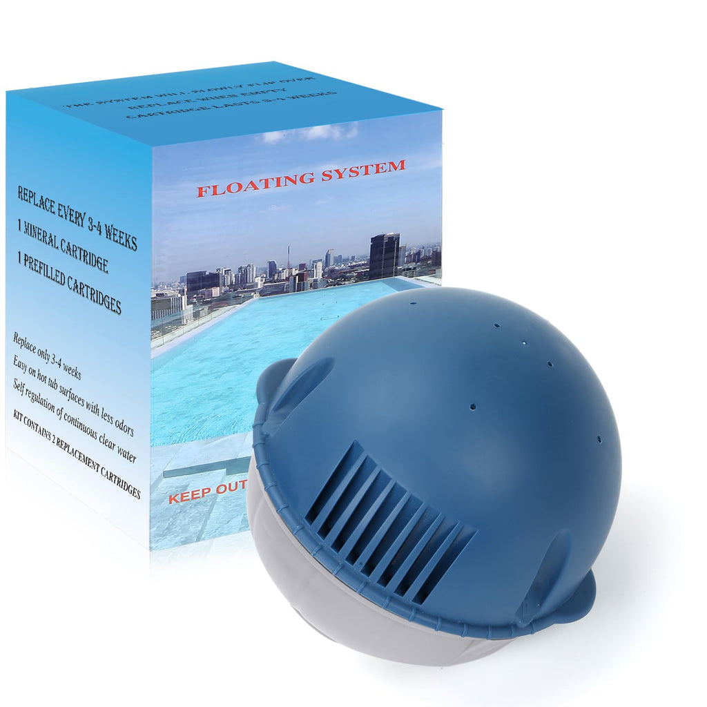 Hot Tub Floating System Mineral Cartridge + Replacement Prefilled Cartridge 1-Pack, Compatible with Frog Ease Floating System, Water Treatment Smart Self-Regulating