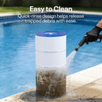 POOLPURE PXST100 Pool Filter Replaces Hayward X-Stream CC1000, CCX1000-RE, Pleatco PXST100, Unicel C-8311, Ultral-B6, Filbur FC-1285, 817-0100N/P, Waterway Pro Clean 100, L x OD: 17 3/8" x 8 15/16"