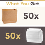 50 Pack 7.5x3.3 Inches Small Charcuterie Boxes with Clear Lids - To Go Paper Mini Treat Box, Charcuterie Boards Accessories, Dessert Boxes, Cookie, Cake Slice, Chocolate Strawberry, Donut (Brown)