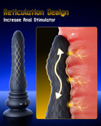 Beisar 3 in 1 Prostate Massager Anal Vibrator - Powered Vibrating Butt Plug Male Sex Toys for Men with 9 Wave Wriggling Modes, Anal Dildo Plug Adult G, P-Spot Vibrator Remote Control Fetish Jewelry