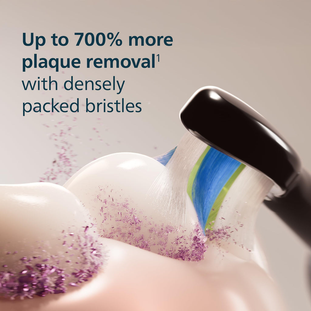 Philips Sonicare W DiamondClean Brush Heads, 2-Pack, 6 Month Supply, Black