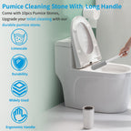 12 Packs Pumice Cleaning Stone with Extra Long Handle, Pumice Stone for Toilet Bowl Clean for Cleaning Toilets, Bathtubs, Grills, Swimming Pools, Sinks