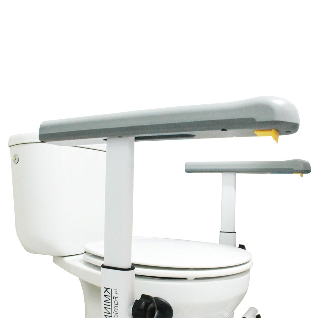 KMINA Toilet Safety Rails for Seniors, Heavy Duty Frame with Handles, Adjustable Height and Width, Handicap Grab Bars