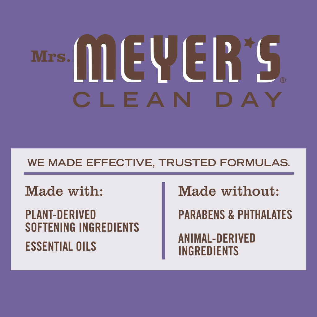 MRS. MEYER'S CLEAN DAY Dryer Sheets, Fabric Softener, Reduces Static, Infused with Essential Oils, Compassion Flower, 80 Count (Pack of 3)