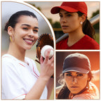 Quelay 8 Pairs Sports Earrings for Women Ball Games,Baseball Earrings