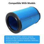 GEBDSM VF5000 Filter Replacement Fits for Ridgid 6-20 Gallon Wet Dry Vacuums WD1450 WD09700 WD06700 WD1680 RV2400A, 2 Pack VF5000 Filters + 4 Pack Foam Sleeves