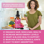 B BEWORTHS Sea Moss Liquid Drops - Black Seed Oil & Irish Sea Moss Gel with Burdock Root Bladderwrack, Elderberry, Spirulina, Seamoss Supplement for Energy Booster, Digestive Health - 4 Fl Oz, Vegan