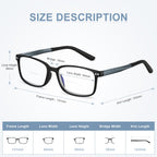 EASY READ 2 Pairs TR90 Bifocal Reading Glasses for Men,Rectangular Sport Blue Light Blocking Readers with Spring Hinge(Magnification 1.50,Black/Blue)