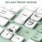 Wireless Keyboard and Mouse Combo Silent for Office and Home(Avocado Green)