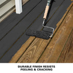 KILZ Over Armor Textured Solid Coating Resurfacer for Wood, Composite and Concrete Surfaces, Black Olive, 1 Gallon