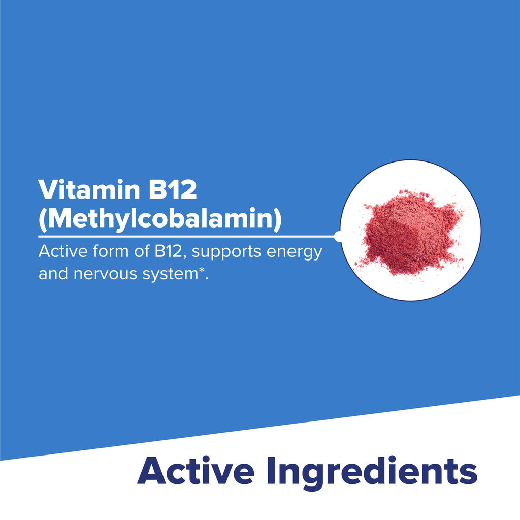 Superior Source No Shot Vitamin B12 Methylcobalamin 2,500 mcg, Quick Dissolve MicroLingual Tablets, 90 Count, Active Form of B12, Supports Energy Production, Nervous System Support, Non-GMO