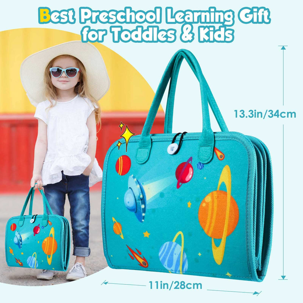 Winblo Toddler Busy Board - Montessori Toys for Toddler Boy Birthday Gift, Educational Learning Sensory Busy Book for Toddlers Boys, Airplane Car Travel Activities Toy for Toddlers