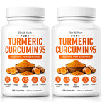 Elm & Herb Pure Turmeric Curcumin 95, Turmeric Curcumin Supplement with Black Pepper, Bee Propolis, Ginger, Fat Soluble Vitamin C (2)