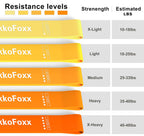 Resistance Loop Exercise Bands, Resistance Bands Exercise Bands for Home Fitness, Stretching, Strength Training, Physical Therapy,Elastic Workout Bands for Women Men Kids, Set of 5 (Orange)