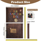 AIPASA Our Adventure Book Scrapbook Photo Album, Personalized Gifts 8.9*7.7