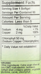 Herbs Etc. ChlorOxygen Chlorophyll Concentrate - Aids Healthy Blood Circulation - High-Altitude Environment Support - Energy Support - 60 Softgels (60 Servings)