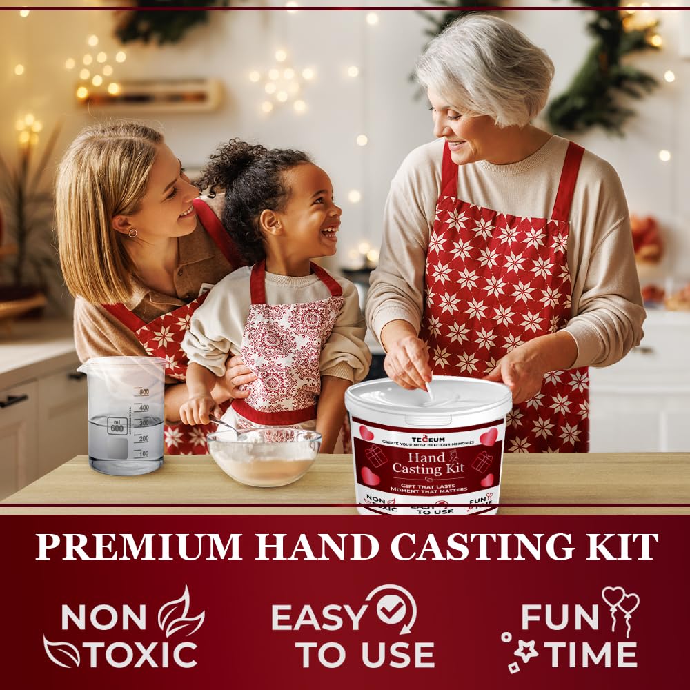 TECEUM Hand Casting Kit – Unique Gift for Couples, Family, Babies & Adults