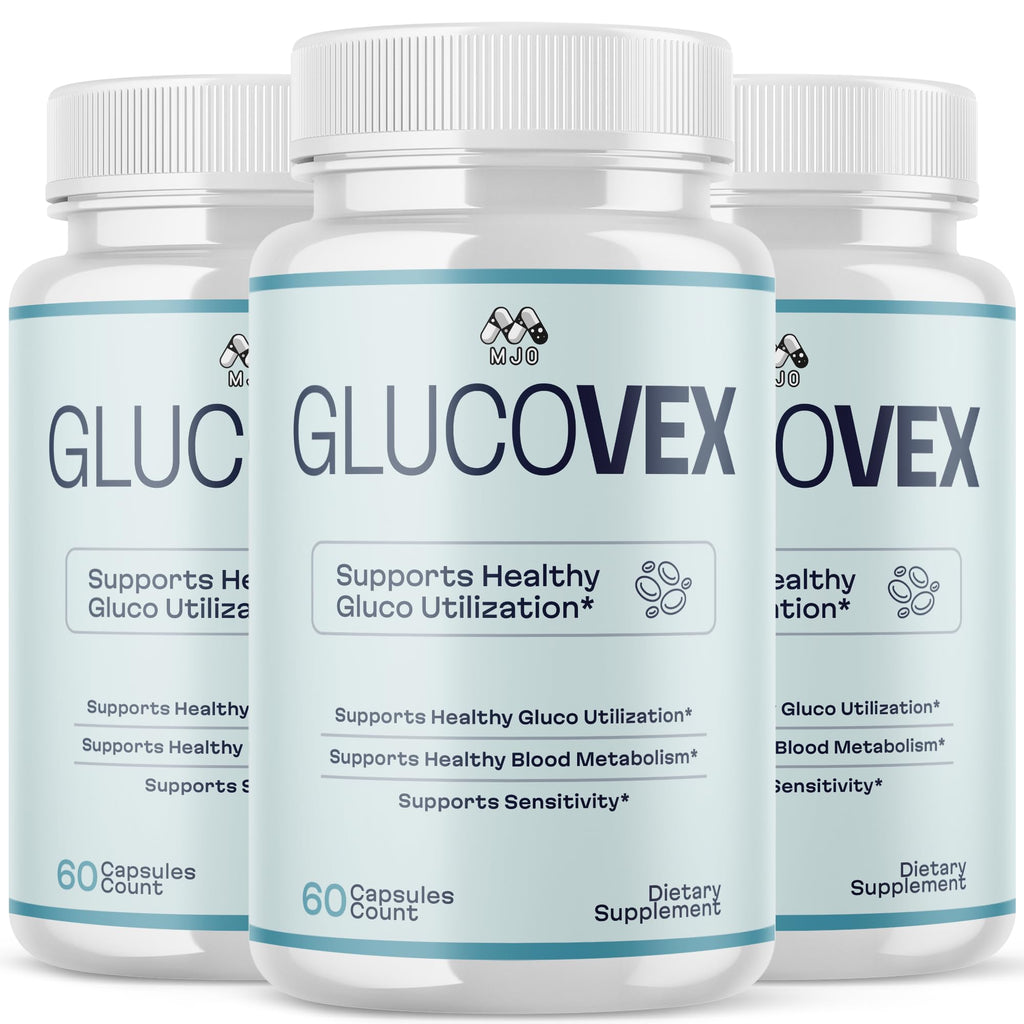 (3 Pack) Glucovex Capsules, Official Glucovex Pills with All Natural Ingredients, Advanced Glucovox Overall Health and Wellness Vitamin Supplement with Max Strength Multivitamin Support (180 Capsules)