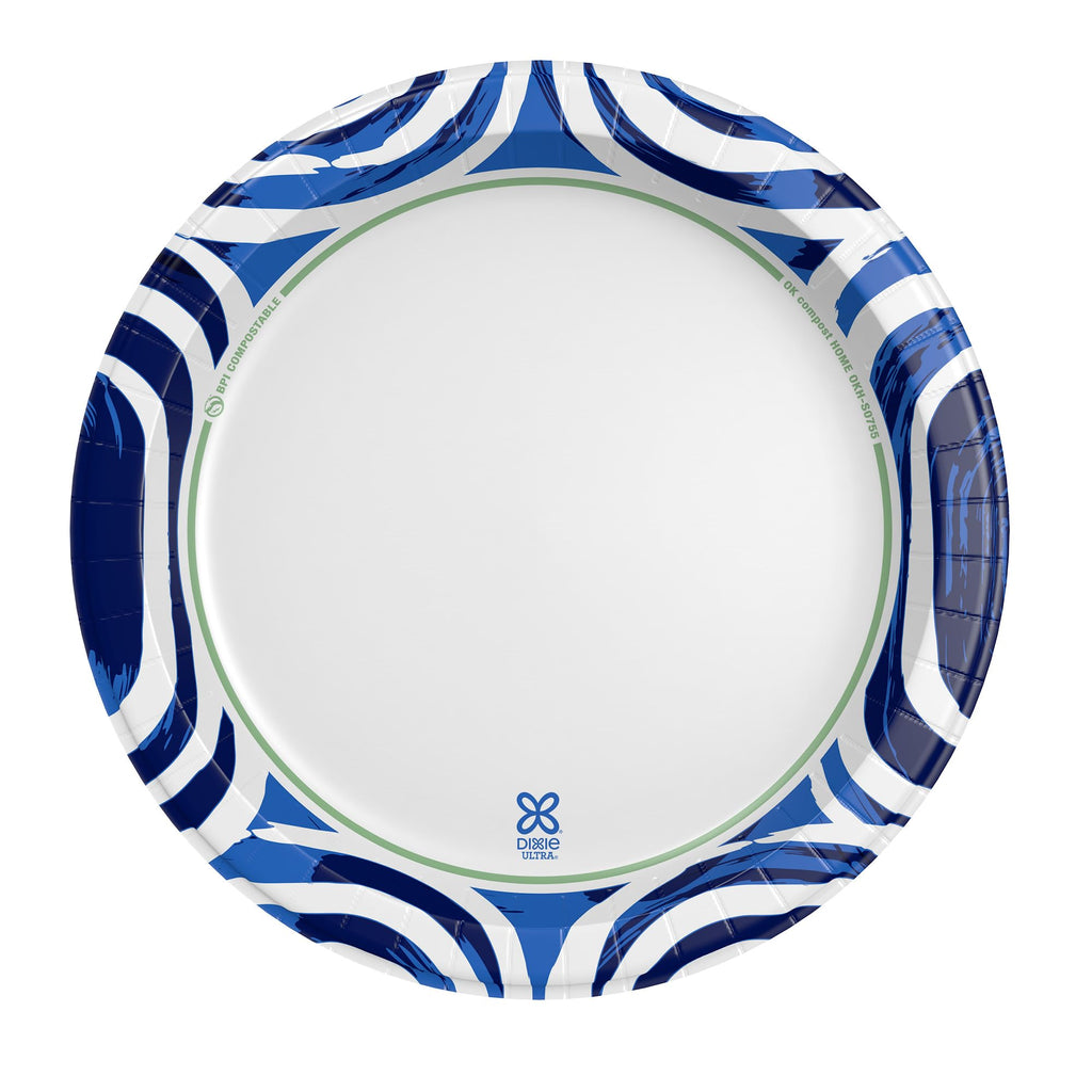 Dixie Ultra, Large Paper Plates, 10 Inch, 172 Count (4 packs of 43 plates), 3X Stronger*, Heavy Duty, Microwave-Safe, Soak-Proof, Cut Resistant, Disposable Plates For Heavy, Messy Meals