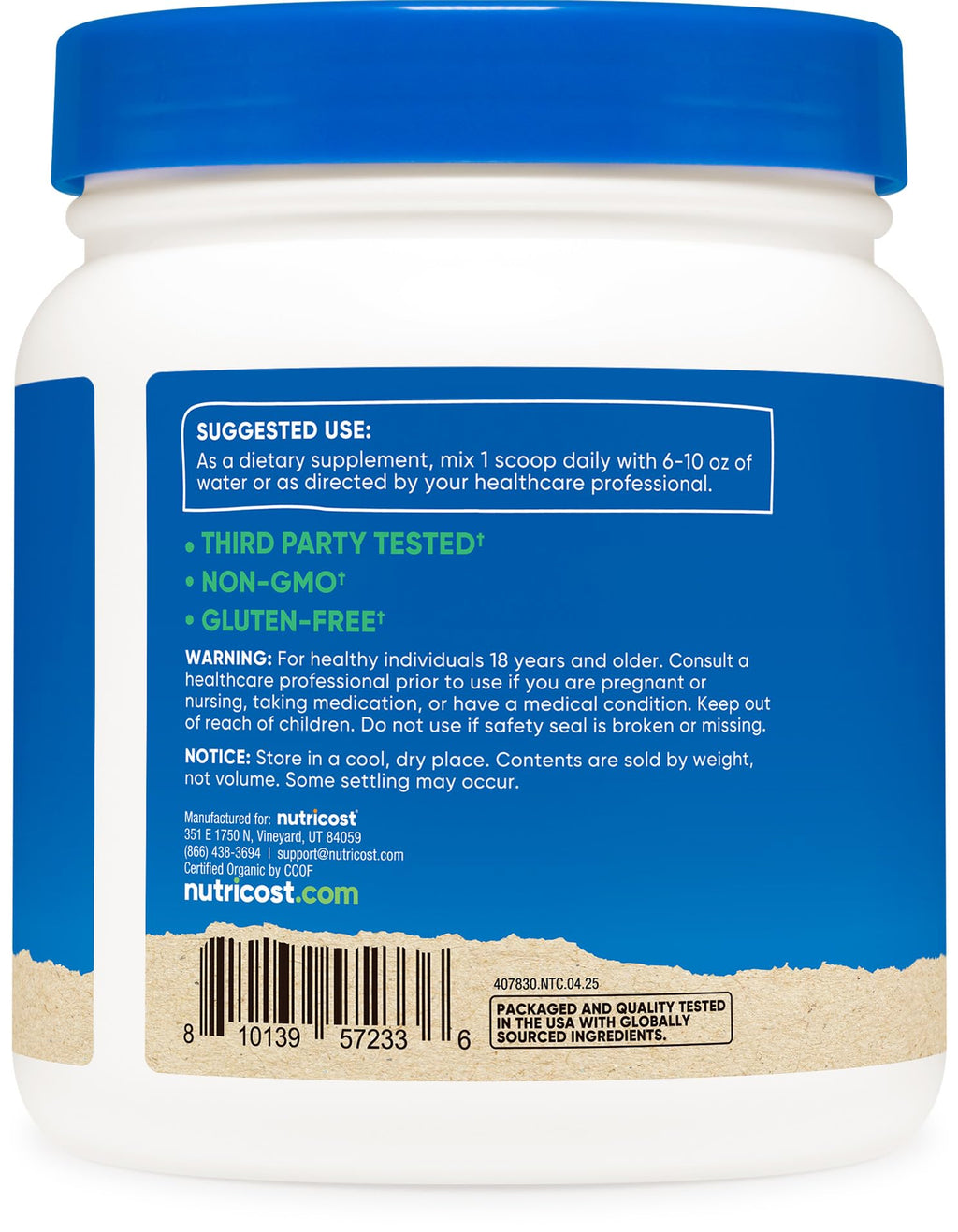 Nutricost Organic Maca Root Powder (1LB Each) (3 Pack)