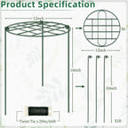 6 Pack 12 x 16 Inch Peony Cages and Supports for Outdoor Plants