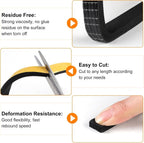 Ninsula 13Ft Door Weather Stripping, (1/2in x 1/2in), Strong Adhesive, Sound Proof, Door Insulation, Weatherproof Foam Tape for Doors, Weatherstripping for Doors Frames, Windows