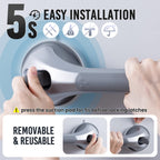 TAILI Shower Grab Bar 16 Inch Suction Cup Grab Bars for Bathroom, Removable Shower Safety Handle Heavy Duty Bathtub Grip for Seniors & Elderly, Strong Handrails No Drilling Waterproof, Silver