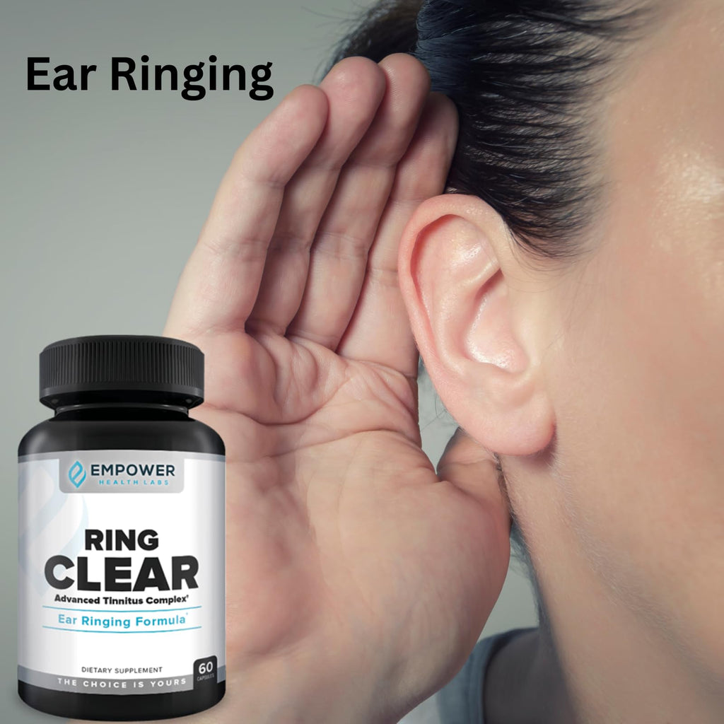 Empower Health Labs Ring Clear All-Natural Ear Buzz Relief Formula for Lasting Relief from Incessant Ear Buzzing - 30-Day Supply