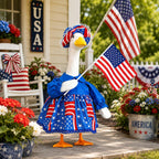 ARGOOFG Porch Goose 4th of July Outfits Clothes for Large 23" H Statue