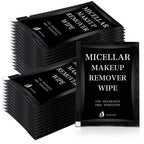 Ctosree 150 pcs Makeup Remover Wipes Bulk Individually Wrapped Makeup Wipes Single Remover Cloth Facial Cleansing Pads for Mascara Lipstick Oil Dirt Face Skin Travel Hotel(Black)